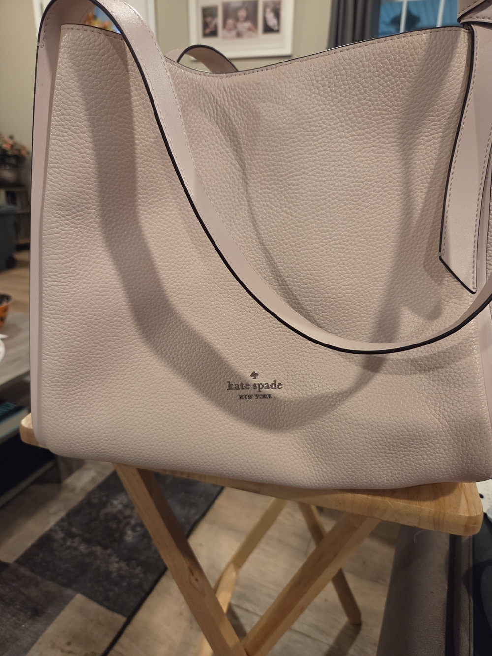 kate spade Pebbled Leather Tote Bag in Light Pink